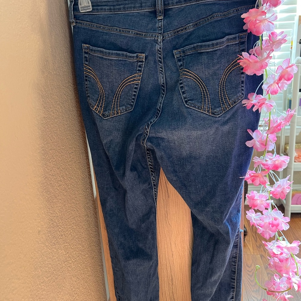 Hollister Blue Ripped Skinny Jeans - Picture 3 of 4